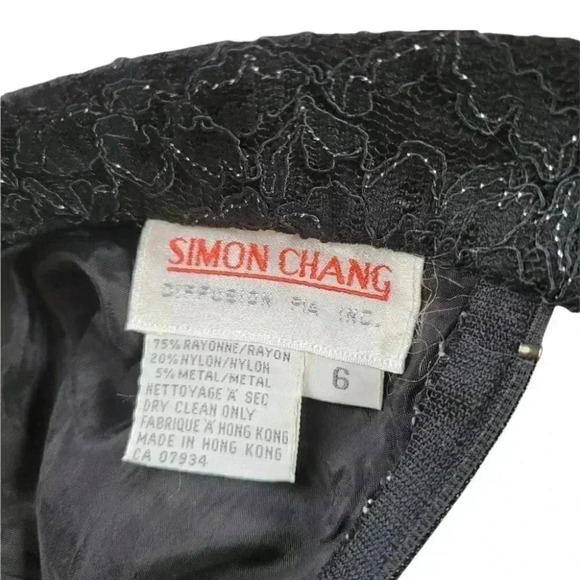 Vintage 80'S Simon Chang Diffusion midi crinoline Sparkly party  skirt & Top - Picture 3 of 11